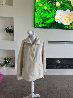 lululemon athletica Cream Half-Zip Pullover Sweater size xs/s